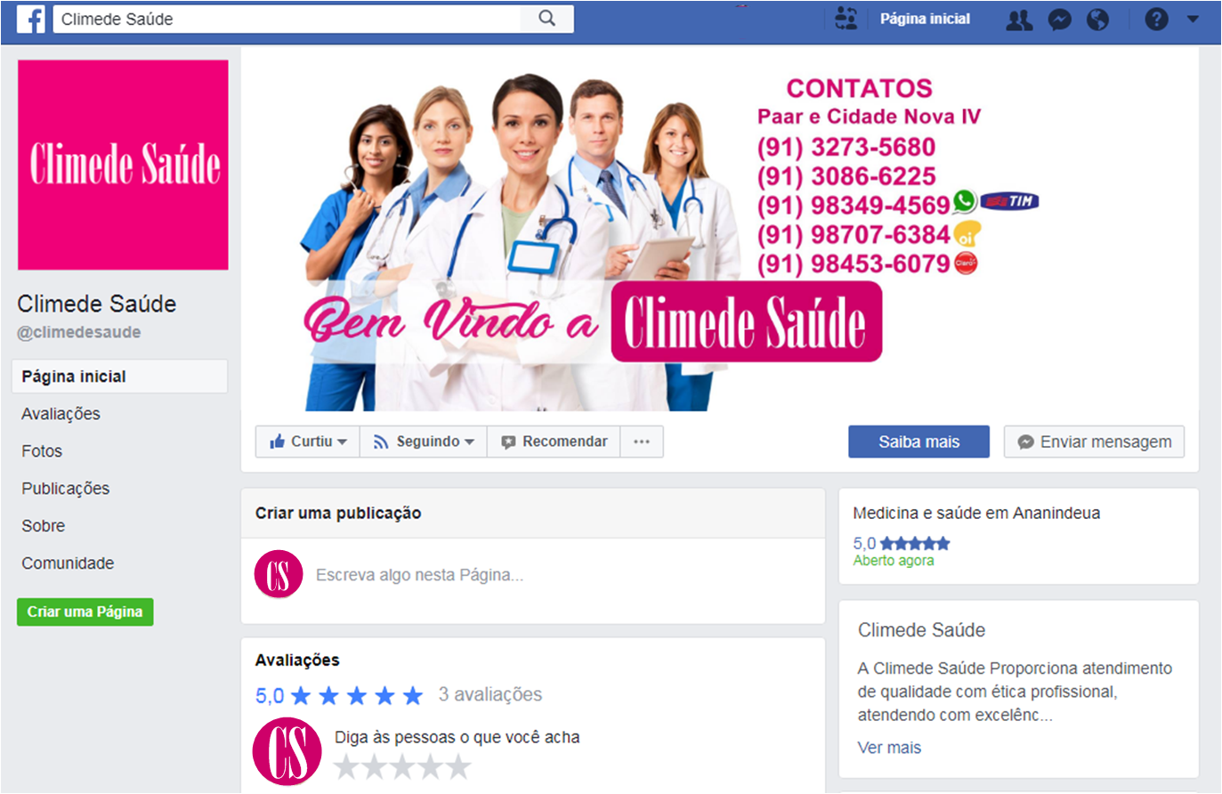 Acesse página da Climede Saúde